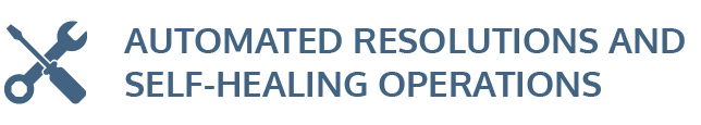 AUTOMATED RESOLUTIONS AND SELF-HEALING OPERATIONS